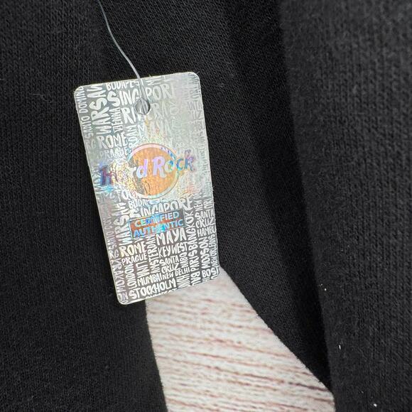 Hard Rock Cafe Santa Rocker Drums Christmas Hoodie Sweatshirt Adult S Black NEW - Picture 9 of 12